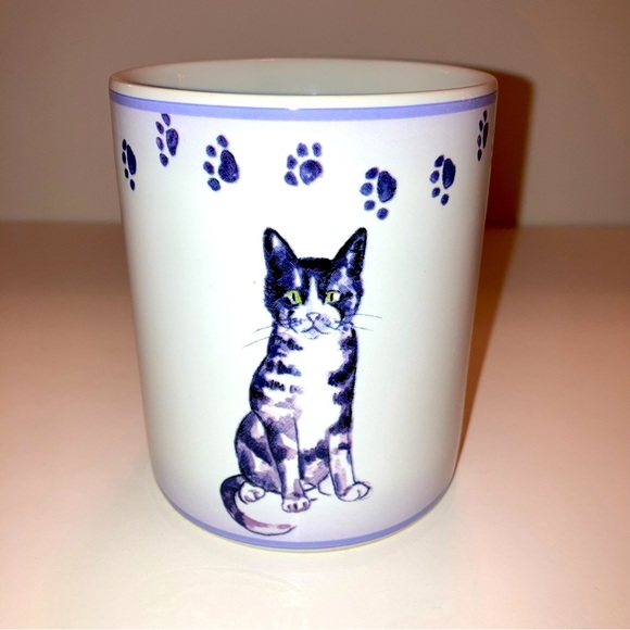 RARE Casamoda Cat Paw Prints Limited Edition Collectible Kitty NEW Ceramic Mug - Picture 4 of 10